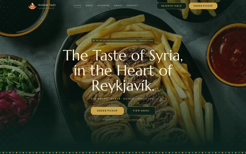 Arabian Taste, the site we built