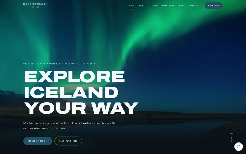 Iceland Direct Tours, the site we built