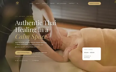 Kósí Thai Massage, the site we built