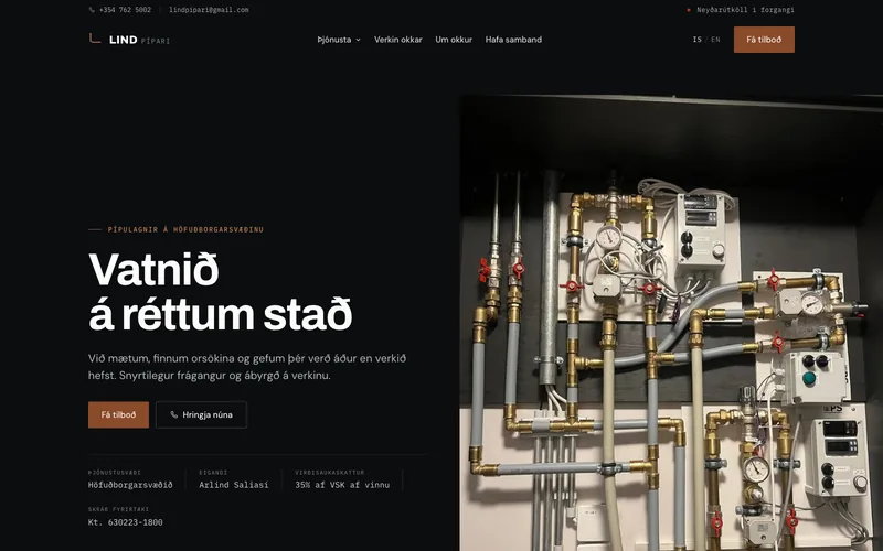 LIND Pípari, the site we built