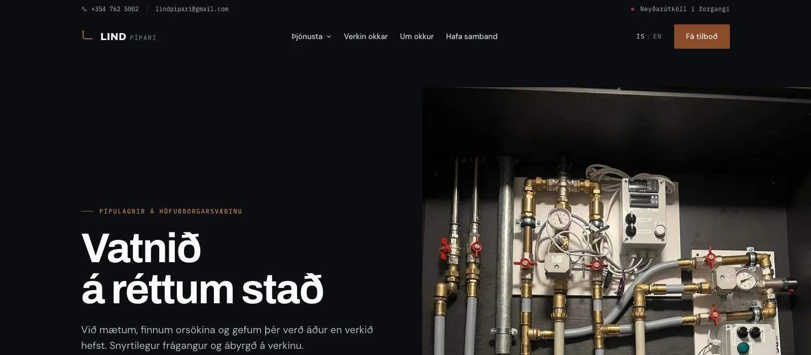 LIND Pípari, the site we built
