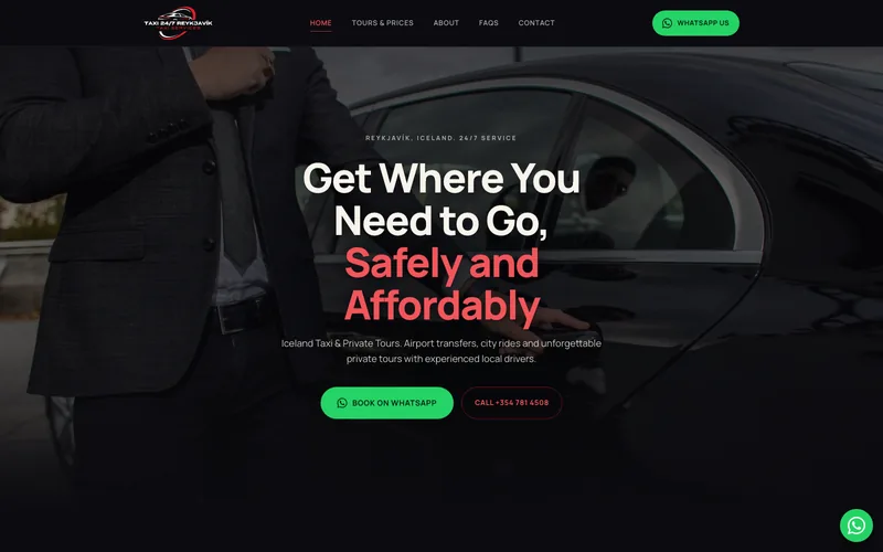 Taxi24 Reykjavík, the site we built